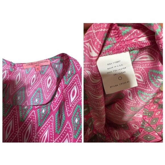 Collective concepts pink geometry design girls romper S, M,XL - Picture 7 of 7